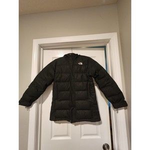 Girls The North Face Gazer Black 550 Down Coat Jacket Large 14/16